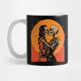 Valentine's Day Vintage Halloween Skeletons Kiss Witch Retro Cute Super Cool Best Gift Mug